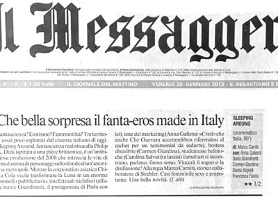 Sleeping Around - articolo Il Messaggero - F. Alò