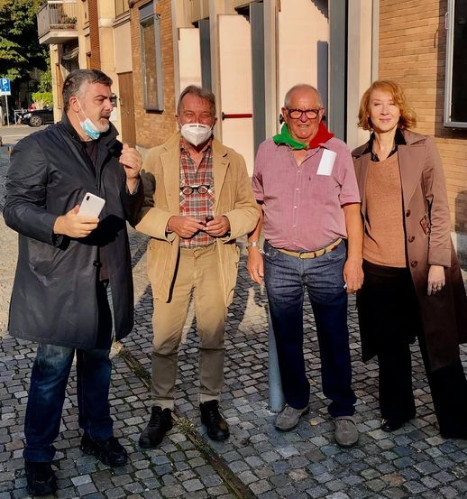 con Ferruccio Braibanti e Danilo Frati (ANPI)