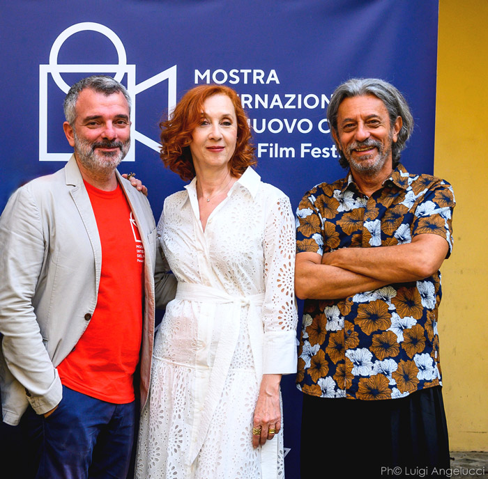 Pedro Armocida, Carmen Giardina e Pivio al Pesaro Film Festival 59 - ph Luigi Angelucci